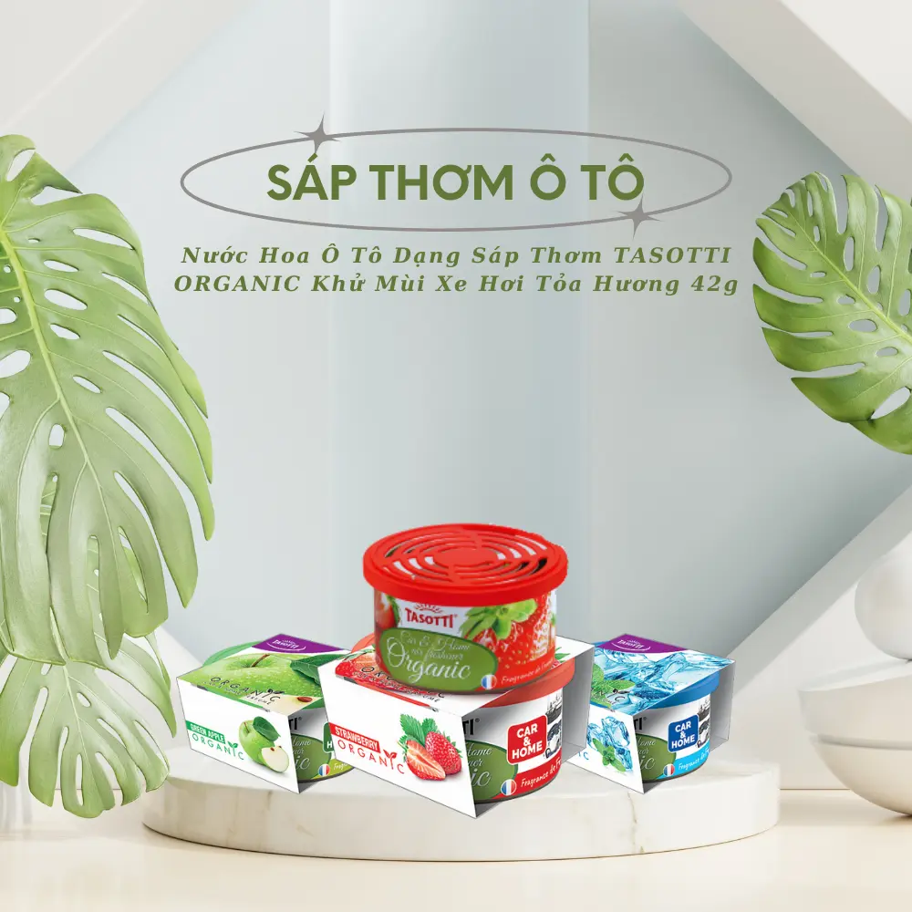 Sáp Thơm Ô Tô TASOTTI ORGANIC – Nước Hoa Ô Tô Nhập Khẩu Chính Hãng Từ Ba Lan. Nội Thất