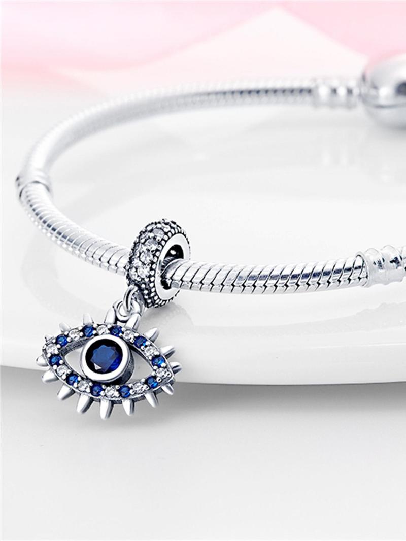 Product Introduction of Rhinestone Decor Hollow Out Eye Design Pendant for Women & Girls, Fashion Accessories for Bracelet & Necklace & Keychain 2