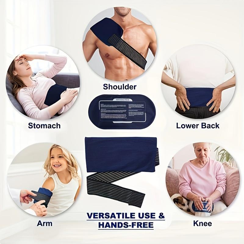 Reusable Hot & Cold Compress Gel Ice Wrap Belt, 3 Counts/set Ice Pack for Joint & Muscle, Rotator Cuff, Knees, Back, Sports Accessories 6