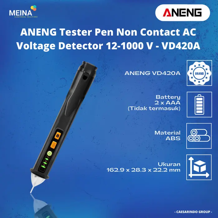 ANENG VD420A TESTER PEN NON CONTACT AC TESPEN DETECTOR VOLT 12-1000V