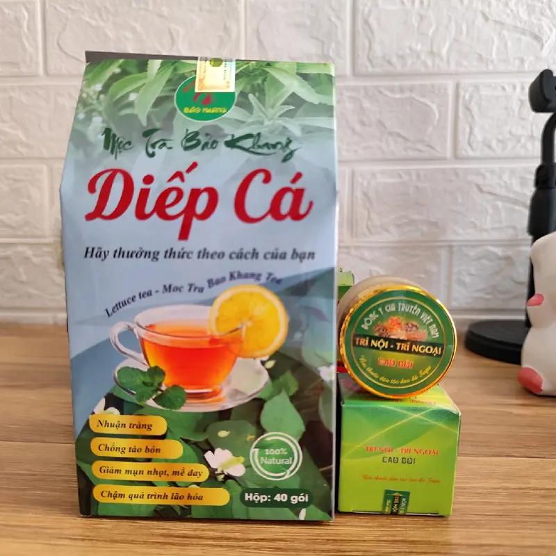 Combo Trà Diếp Cá + 1 Lọ Cao Bôi Trĩ Ngoài da Dân tộc Dao 5
