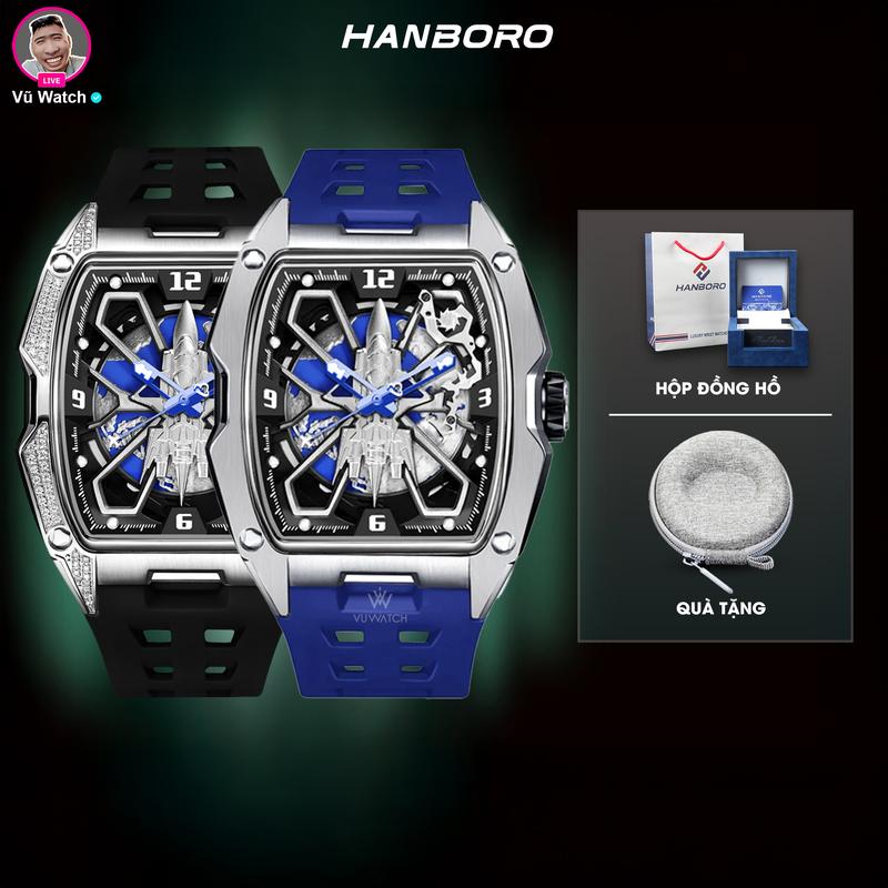 Đồng Hồ Cơ HANBORO [4244] CHIẾN ĐẤU CƠ 933 Chính Hãng| Tặng kèm bóp đựng đồng hồ