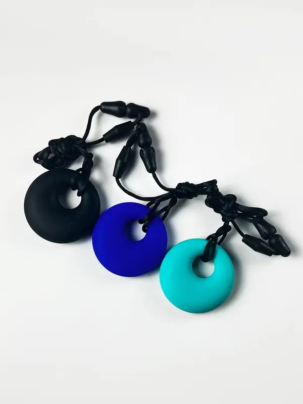 Cute Round Shape Silicone Pendant Necklace, 3pcs/set Sensory Relief Stress Relief Jewelry for Kids & Adults, Versatile Jewelry As Gift for Friends 6