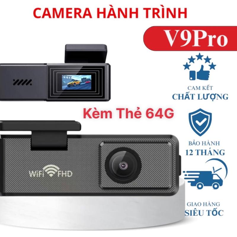 (Combo Kèm 64G) Camera hành trình Ô Tô V9 Pro, Nguồn 5V USB, Ghi Hình Full HD, Xem Điện Thoại Không Cần Wifi