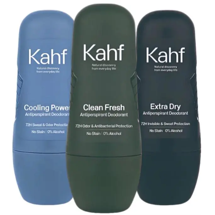 Kahf Antiperspirant Deodorant Roll On 45ml/Clean Fresh/Cooling Power/Extra Dry