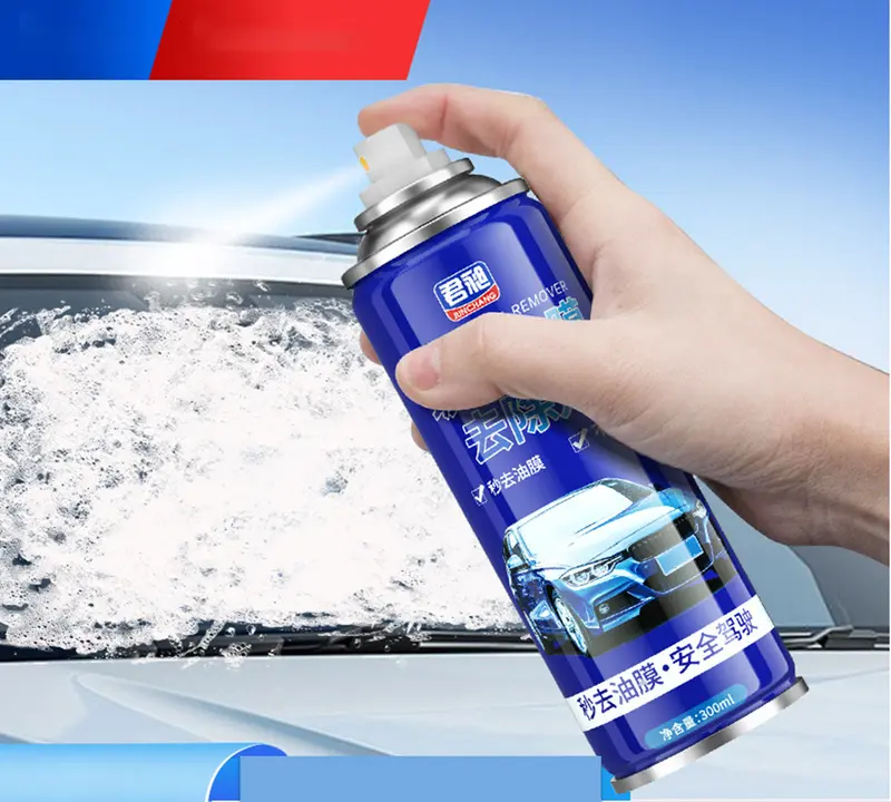 Chai xịt tẩy màng dầu, vết ố bẩn trên kính ô tô, gương chiếu hậu - Tặng 1 bọt biển 1