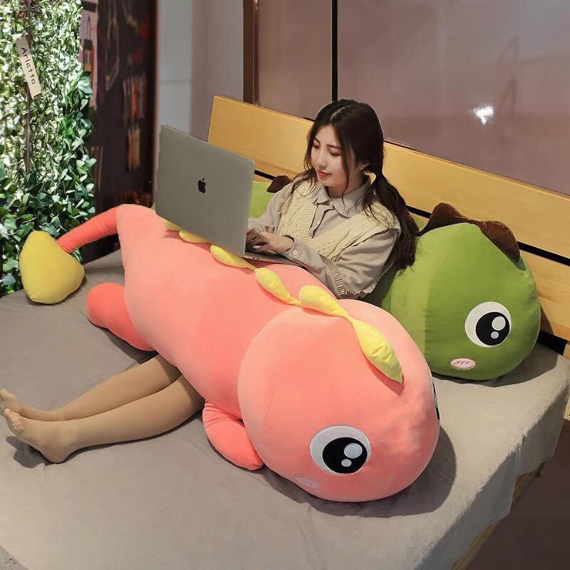 1M7 Gấu bông khủng long cực đại , khủng long đuôi tim , búp bê chó bé trai bé gái Thú Nhồi Bông Toy Thú Bông Đồ Chơi