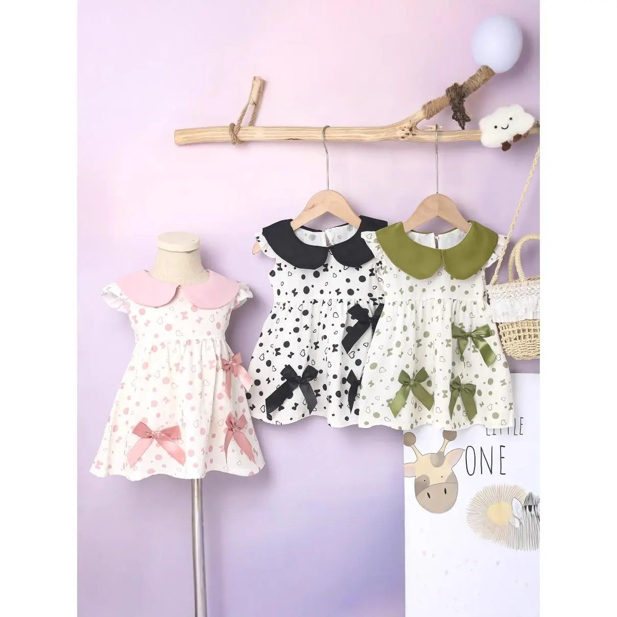 Váy Hoạt Hình Mùa Hè, Cho Bé Gái, Phong Cách Mới 2025, Váy Cotton Tay Lửng Cho Trẻ Mới Biết Đi, Váy Công Chúa Cho Trẻ Em, Quần Áo Trẻ Em