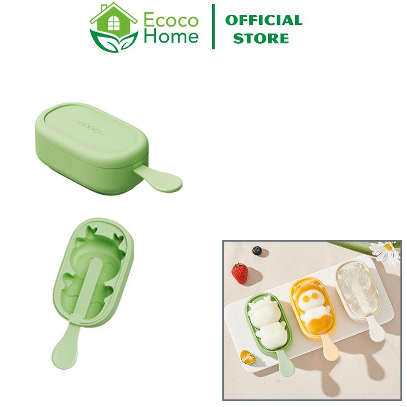 Khuôn Làm Kem, Khay Làm Thạch ECOCO Silicon Hình Người Tuyết, Dụng Cụ Làm Kem An Toàn Sức Khoẻ