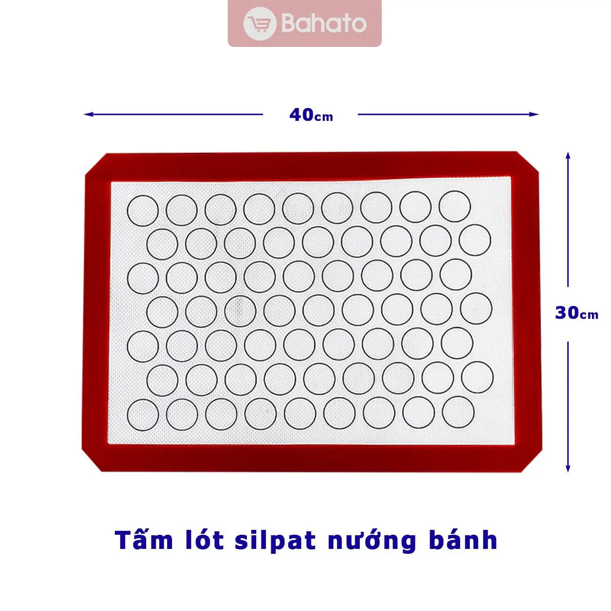 Tấm nướng silpat 40 x 30cm vát góc
