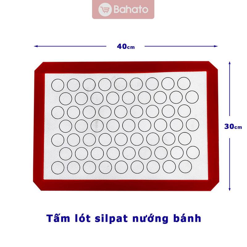 Tấm nướng silpat 40 x 30cm vát góc 0
