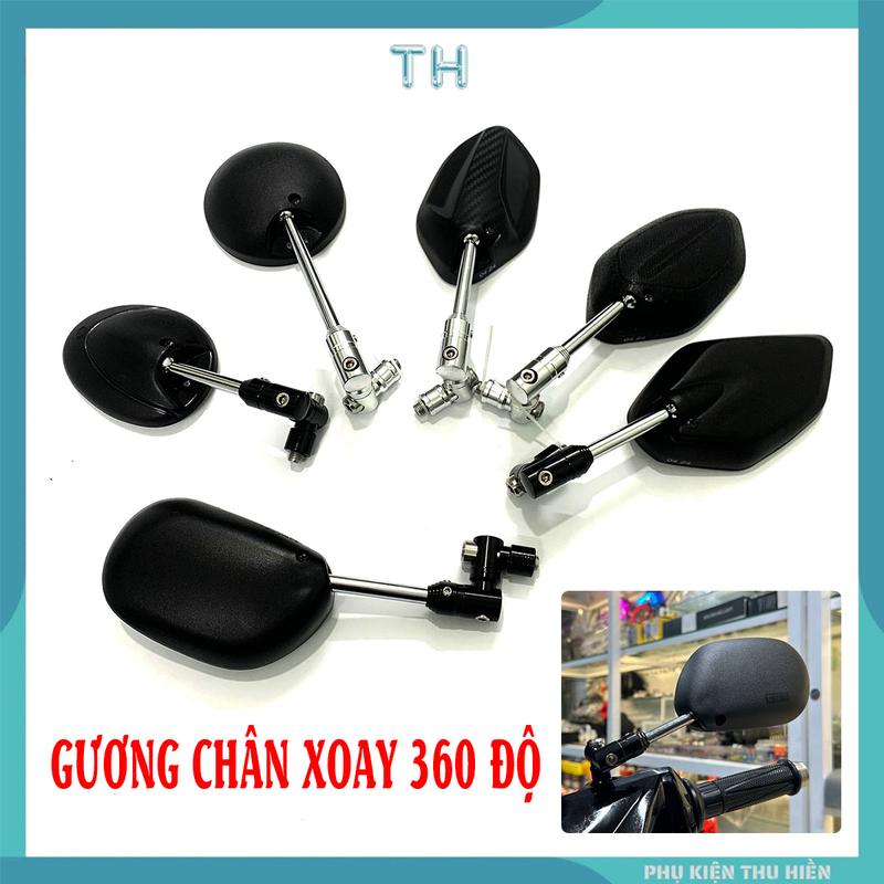 Gương chiếu hậu xe máy Spack/ Yaz/ Suzuki chân xoay 360 độ, kính chiếu hậu cho AB, SH, SH Mode, Wave,.. Phụ Kiện Phụ Tùng
