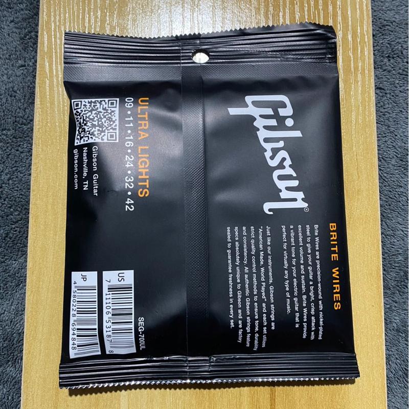 สายกีต้าร์ไฟฟ้า Gibson เบอร์ 9 ครบชุด 6 เส้น แถมปิ๊กกีต้าร์ Gibson 1 ชิ้นฟรี จัดส่งไว้มาก 2