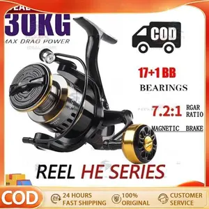 Reel Logam HE Series 500 800 1000 7000 Logam CNC Kuat Max Drag 10Kg 30Kg Anti-Korosi Mudah Operasikan Powerfull Pemancing Profesional Pemula Memancing Laut Darat Ikan Besar Kecil Tahan Lama Kinerja Stabil