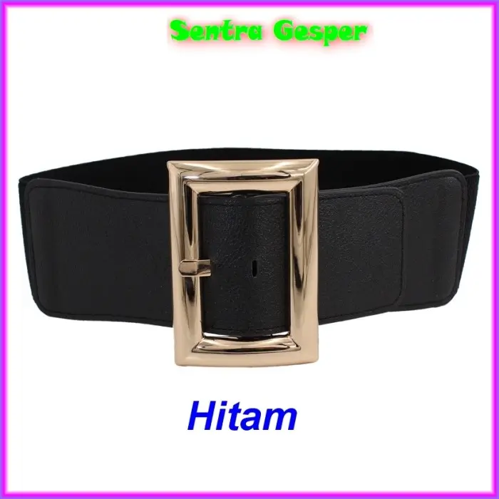 Sabuk Ikat Pinggang Wanita Tali Fashion Obi Gesper Belt Hitam jumbo cm - Merah