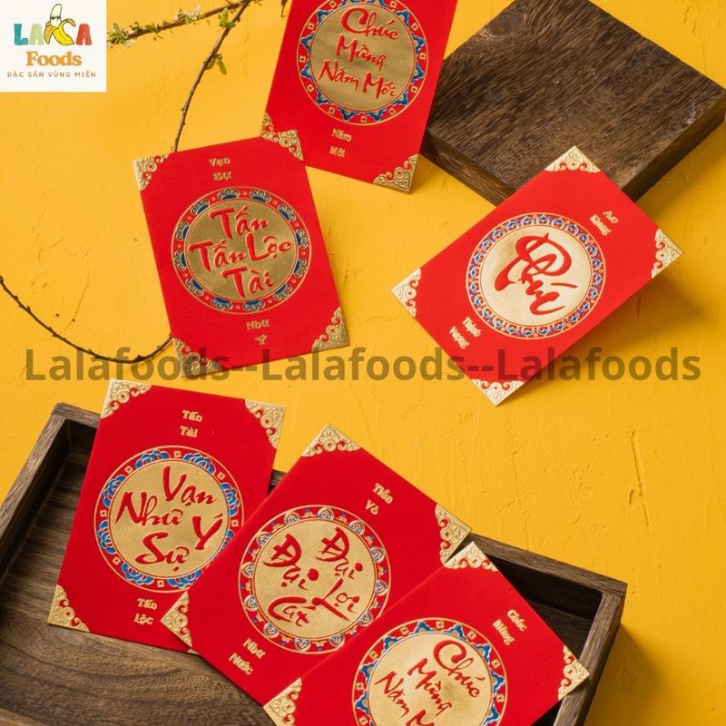 Product Introduction of ￼Combo 30 cái bao lì xì mini 8x11 giấy nhung đỏ truyền thống in nổi mix ngẫu nhiên 33