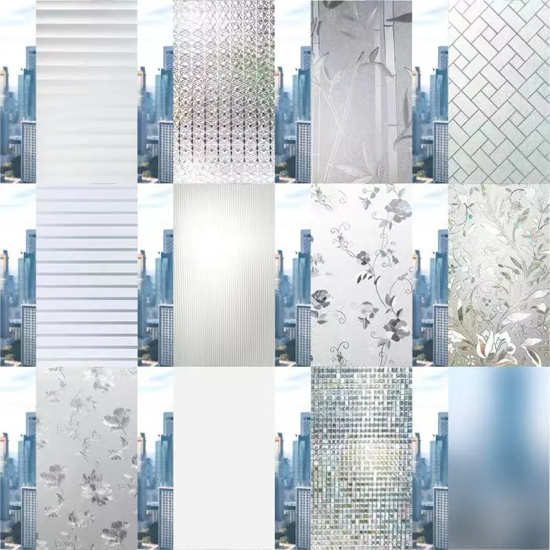 ฟิล์มติดกระจก Glass sticker ประตูกระจก หน้าต่างกระจก ห้องน้ำ ห้องครัว ประตูบ้าน แบบสูญญากาศ 60*200 /90*200 /120*200