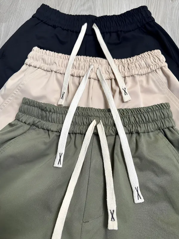 Quần Short Kaki Cạp Chun Basic Willow Store , Form Chữ A Trên Gối - Phù Hợp Mọi Lứa Tuổi 2