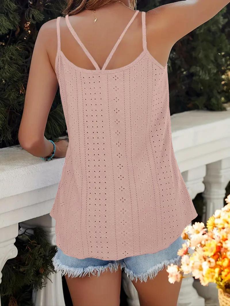 Product Introduction of Women's Plain Cami Top, Casual Sleeveless Spaghetti Strap Top for Summer, Ladies Clothes for Daily Wear 8