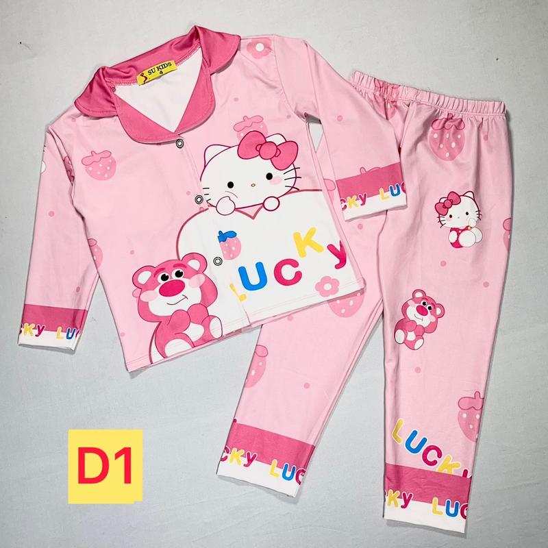 [11kg-18kg]Bộ quan áo pizama quần dài,tay dài bé gái chất liệu thun lạnh co dãn 4 chiều.hình in 3d không bay màu.có size từ 10kg trở lê.vải mềm mịn mát không gây kích ứng với các loại da nhạy cảm.giặt tay giặt máy không bay màu,không dãn Voi 2