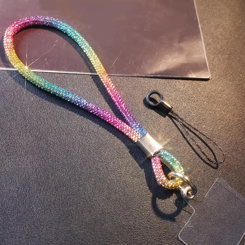 Phone Lanyard Wrist Full Diamond Chain High-end Women's Luxurious Rhinestone Pendant Fashion Pendant High-end Short Lanyard Durable Phone Chain 2
