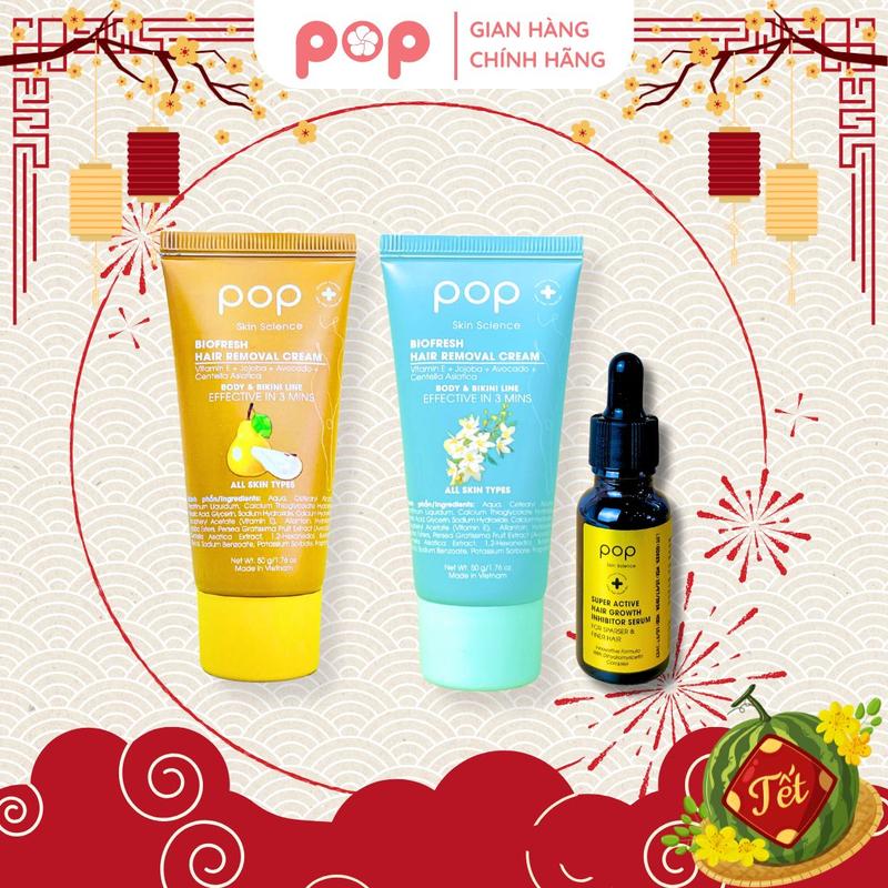 Kem Tẩy Lông, Serum Ức Chế Mọc Lông Pop - Cho Nữ Và Nam - Biofresh