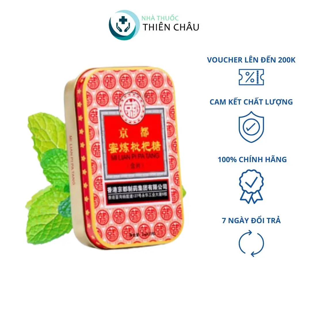 Kẹo Ngậm Ho Xuyên Bối Tỳ Bà Cao Nội Địa Trung Giảm Ho, Hết Đau Rát, Dịu Họng, Thơm Miệng Tức Thì
