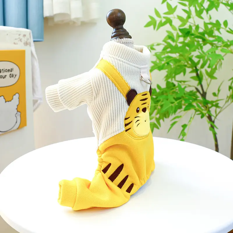 Quần Yếm Hổ Vàng, Quần Yếm Cho Thú Cưng, Thiết Kế Dễ Thương, Thủ Công Tinh Xảo, Thoáng Khí, Thích Hợp Cho Chó, Phong Cách, Hoàn Hảo Cho Các Bữa Tiệc Thú Cưng 8