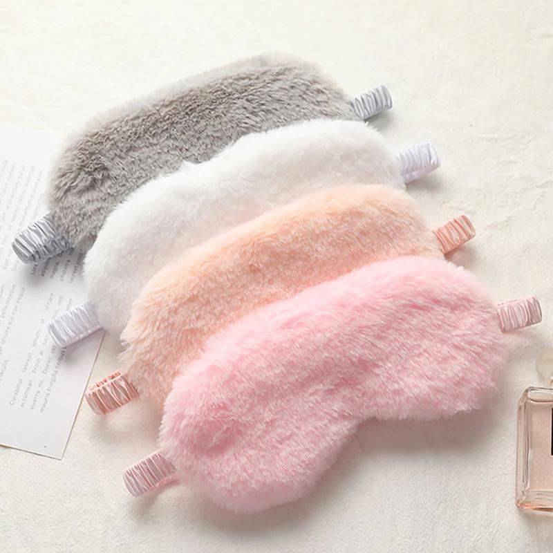 MILANDO Travel Sleep Mask Fluffy Night Eye Mask Cute Eye Mask (Type 5) Elastic Sensitive Skin