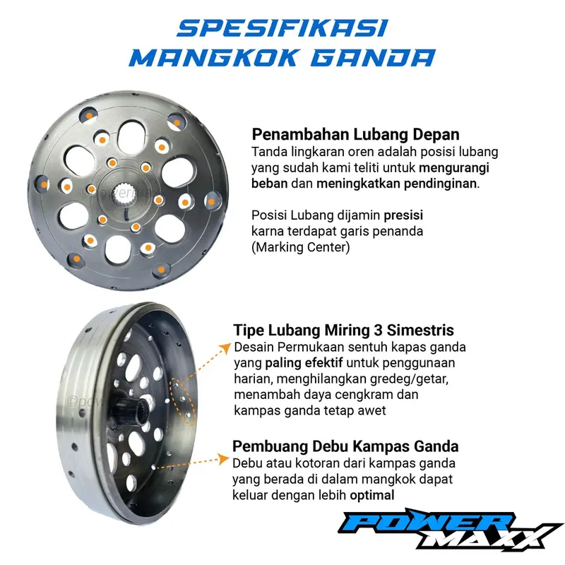 PAKET EXTRA FULL UPGRADE KIRIAN CVT vario pcx adv 125 150 160 old led bolam thailand vietnam indonesia lokal racing - Pulley Set ( Rumah Roller & Kipas Pulley ) + Mangkok Kampas Ganda + Per CVT + Roller + Per Kampas Ganda + Ekstra Pelengkap - powermaxx 5