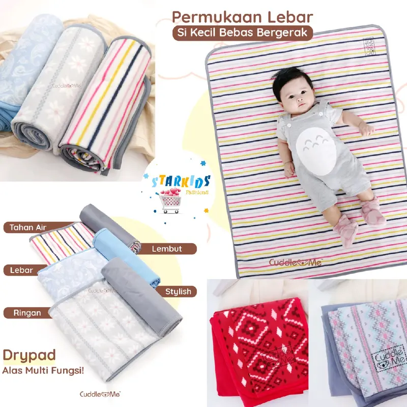 Perlak Bayi Drypad Cuddle Me Alas Ompol Bayi Newborn Alas waterproof bayi Tidur 5