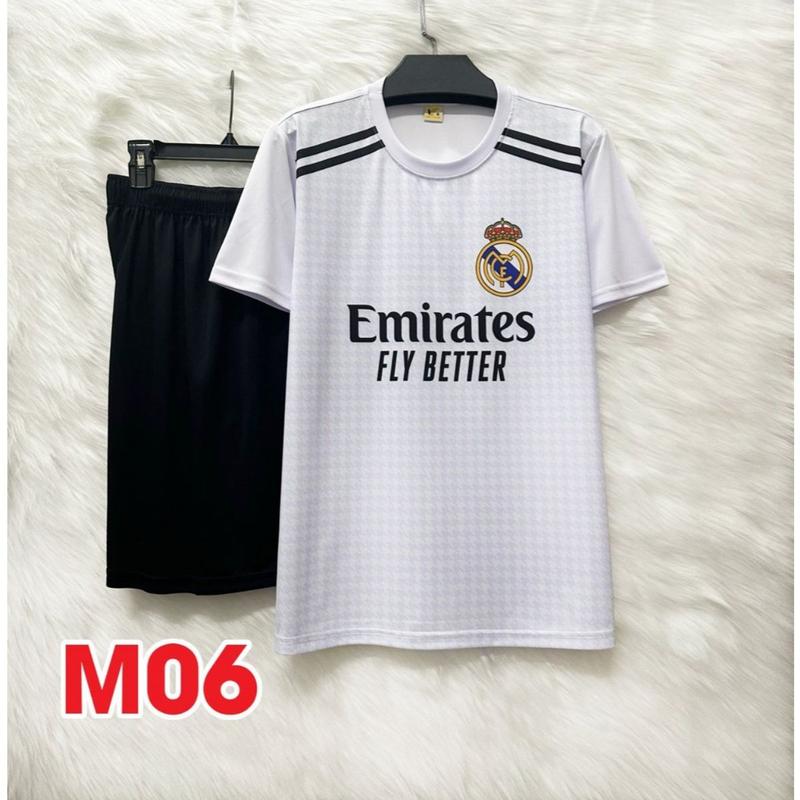 Bộ quần áo đá bóng, đồ đá banh nam nữ REAL MA RID Trắng Top Sport