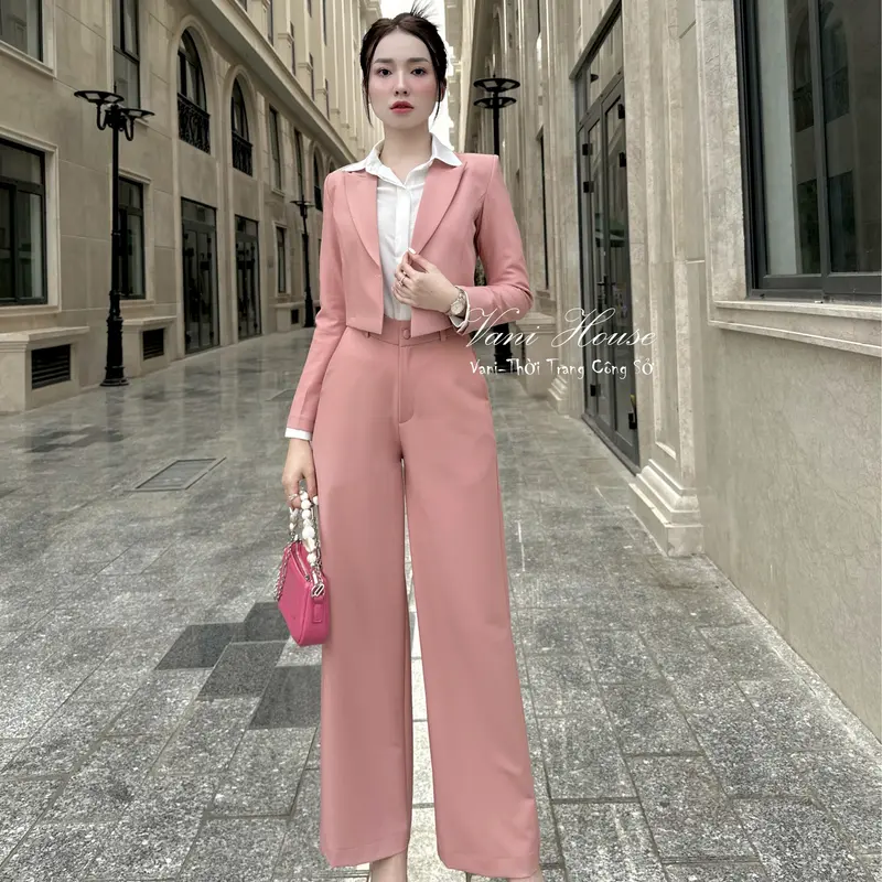 (Bán chạy) VANIHOUSE vest công sở TJ81 áo Vest quần suông Nữ Women Top 1