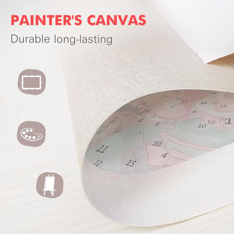 Product Introduction of Mountain Flower Landscape Pattern DIY Painting By Numbers Kit without Frame, 1 Set DIY Paint By Numbers for Adults, Wall Art Decoration for Home Decor 4
