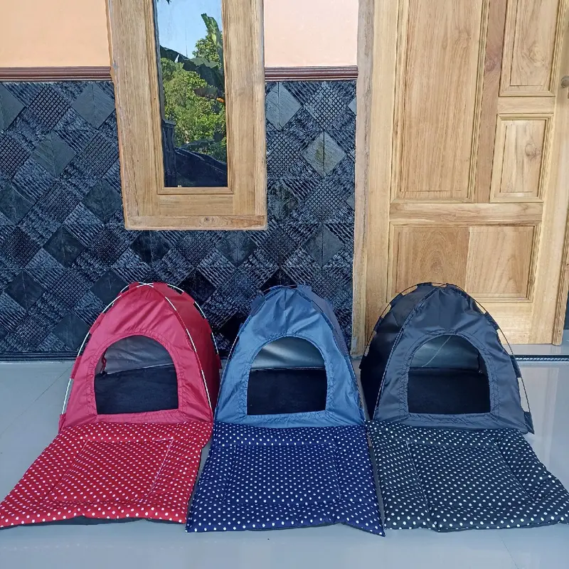 Anti Air - Tenda portabel untuk kucing & anjing, tinggal dilipat bisa dibawa kemana-mana,rumah kucing  dan anjing,kain lembut ,halus 0