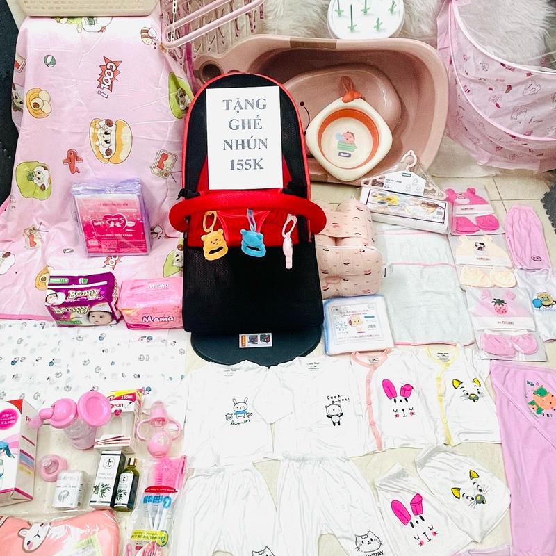 Trọn gói Đồ dùng sơ sinh cho bé phụ kiện cần thiết quần áo sơ sinh combo 5 bộ quần áo đồ dùng cho mẹ bầu