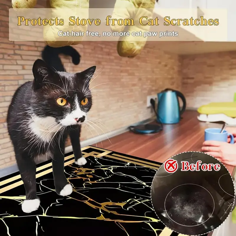 Luxury Style Kitchen Countertop Mat, Non-slip Dust-proof Kitchen Countertop Mat, Kitchen Decor Supplies for Table, Stove, Washer, Fridge, Dishwasher 3