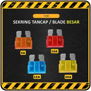 Sekring / Sekering / Fuse Tancap Besar ( DX ) || 5A / 10A / 15A / 20A