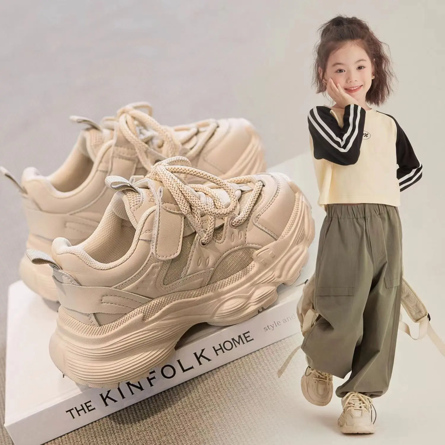 Giày Cho Bé Gái, Phong Cách Daddy, Phổ Biến Mùa Lò Xo Và Mùa Thu, Giày Thể Thao Trẻ Em, Thích Hợp Cho Mùa Thu Và Mùa Đông, Thích Hợp Cho Phụ Nữ Và Trẻ Em Lớn Tuổi, Giày Thường Ngày Hàng Mới Về Năm 2024