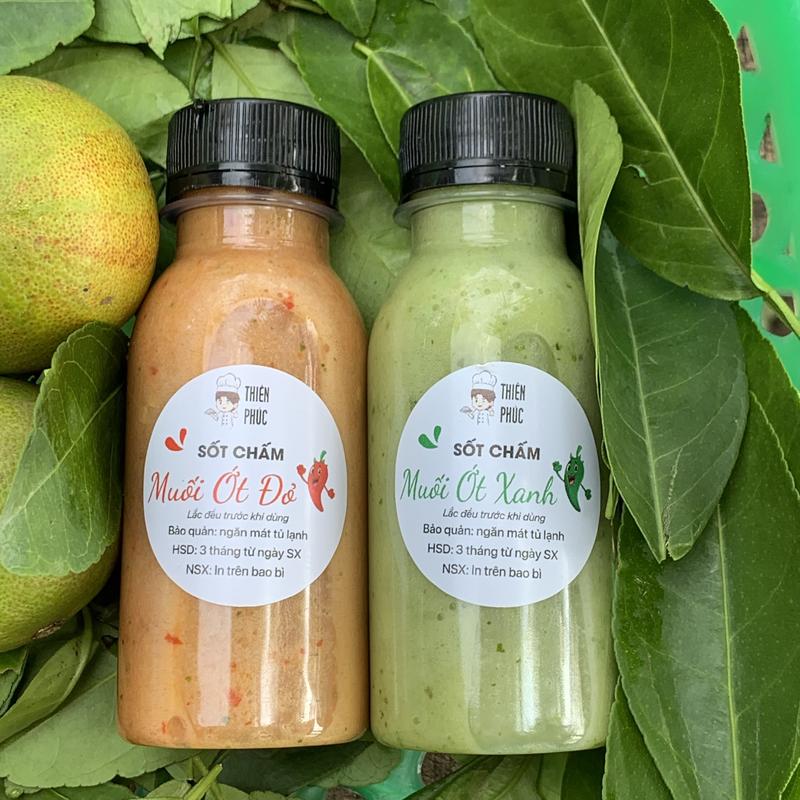 2 chai sốt chấm 160g - Chấm hải sản đồ nướng,... - muối ớt xanh và đỏ - Nước Sốt Gia Vị Chua vn hủ xốt nấu ăn sotthai tron nước chấm hột vịt lộn