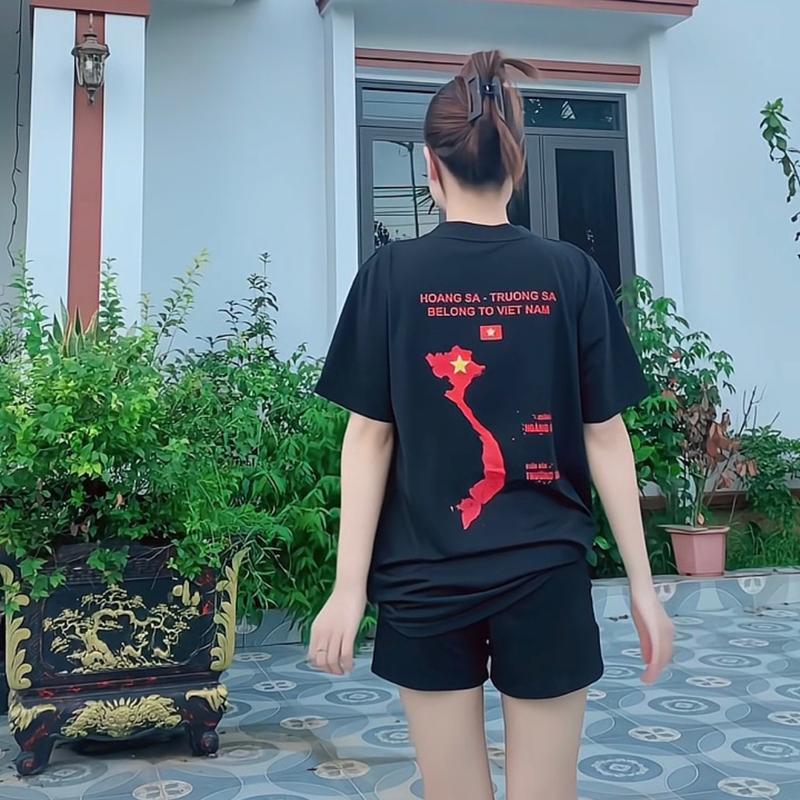 Áo cổ tròn Hoàng sa Trường Sa, bản đồ Việt Nam, áo in cờ tổ quốc, áo cộc tay có cổ  Shirt Menswear 2