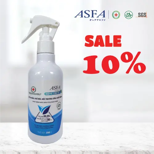 Nước khử mùi, diệt khuẩn ASFA Home Fresh 250ml Làm Sạch