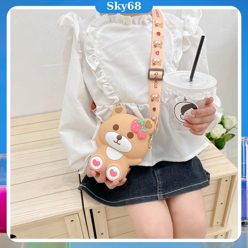 Túi Đeo Chéo Cho Bé Gái Hình Thỏ, Túi Đi Chơi Trẻ Em, Túi Da Silicon Mini Thời Trang Trẻ Em Đựng Bao Lì Xì Đi Chơi Tết-TB01