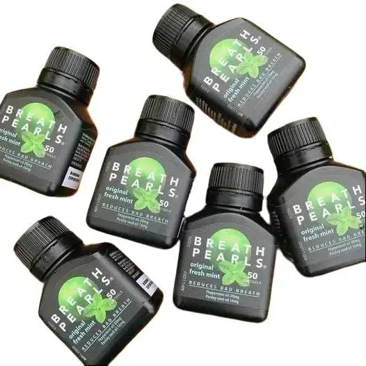 Viên uống thơm miệng Úc Breath Pearls - Hương bạc hà tươi mát (50 viên).