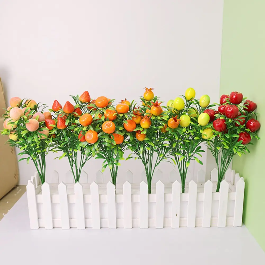 ผลไม้ฟอร์จูน สีส้มจำลอง เครื่องประดับตกแต่งบ้าน ดอกไม้จำลอง