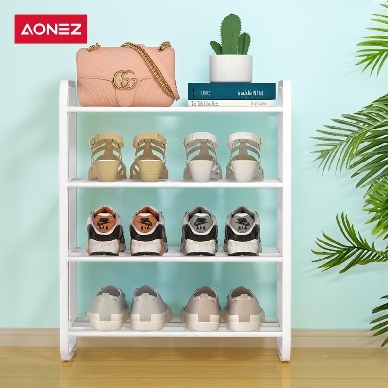 Product Introduction of 【COD】AONEZ Rak Sepatu Serbaguna 4 Susun Tempat Sepatu Rak Sandal 2