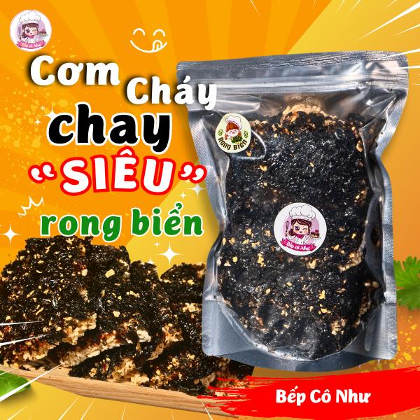 Cơm cháy chay Siêu rong biển giòn rụm - Loại cay vừa - túi 250g | Đồ ăn vặt Bếp Cô Như | Snack Food