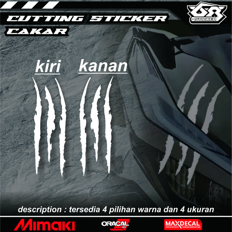 cutting sticker motor cakar monster harimu macan bisa untuk vario beat ...