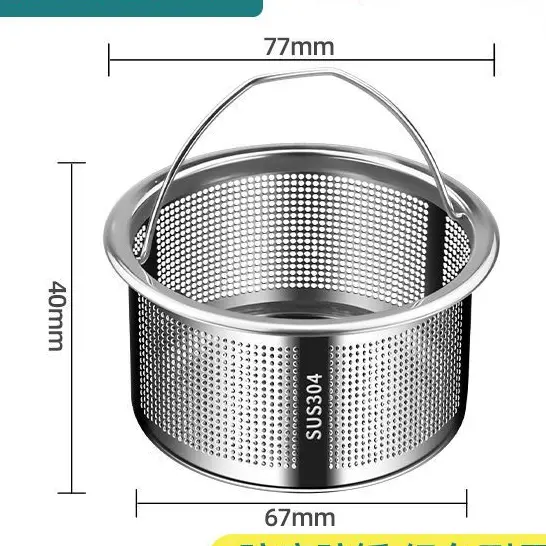 Lưới Lọc Rác Bồn Rửa Chén, Giỏ Lọc Rác Inox Thông Minh Có Quai Xách 6