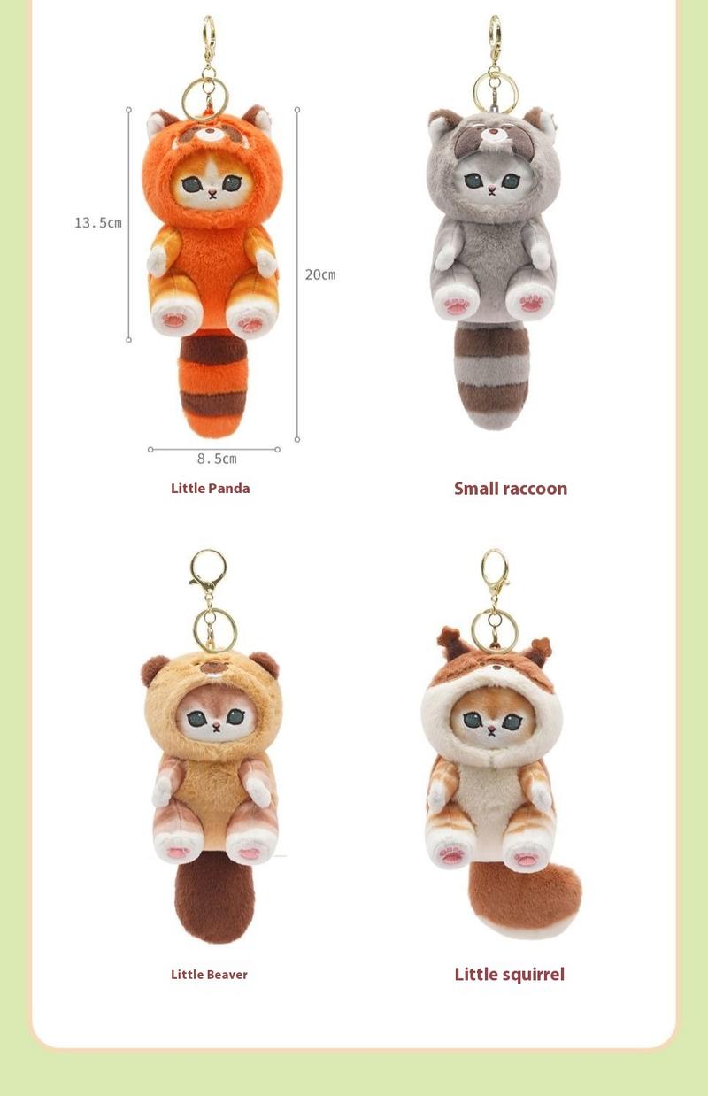 Product Introduction of mofusand plush Genuine Mofusand Long Tail Animal Series Plush Pendant Doll Cat Fu Shandi Shark Cat Doll mofusand  plush 13